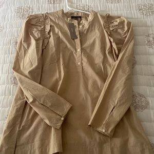 Jcrew womens tan blouse